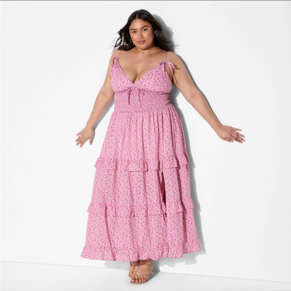 Target wild fable maxi A line dress with slit